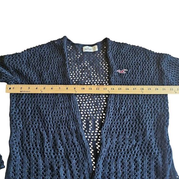 Y2k Hollister Sz Small black knit open front cardigan - Picture 5 of 7